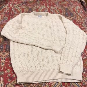 100% baby alpaca wool cable knit sweater EUC.